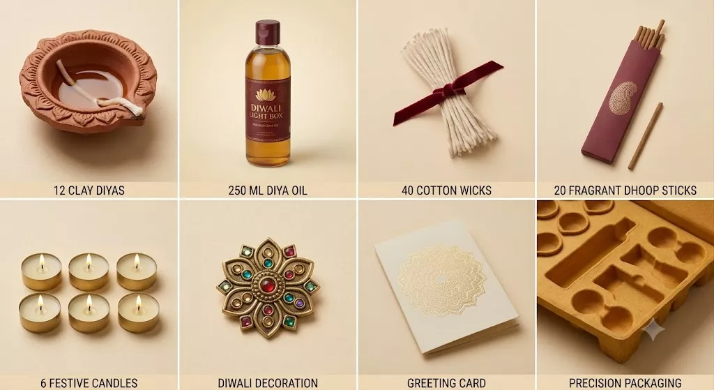 All items included in the Diwali gift box