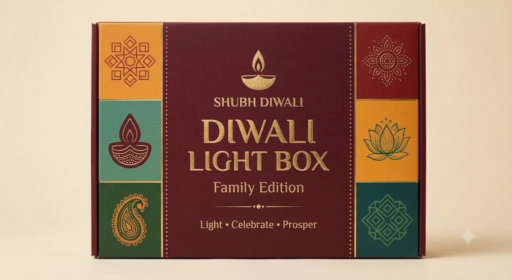 Diwali Light Box gift hamper delivered in Pune